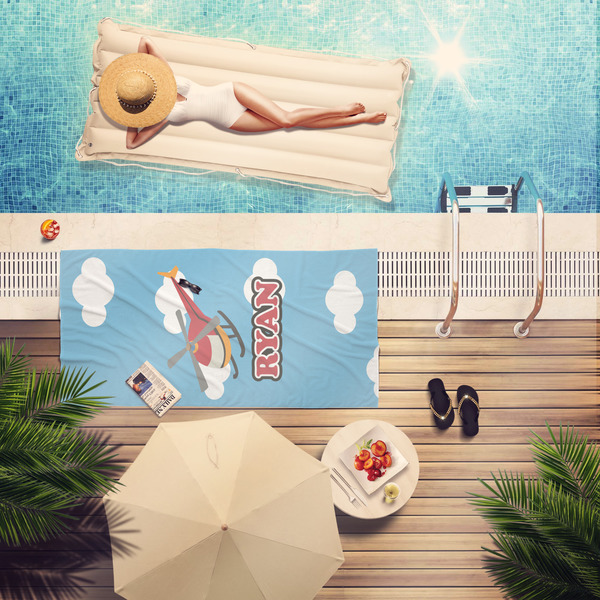 Helicopter Pool Towel Lifestyle