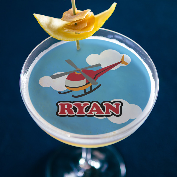Helicopter Printed Drink Topper - XLarge - In Context