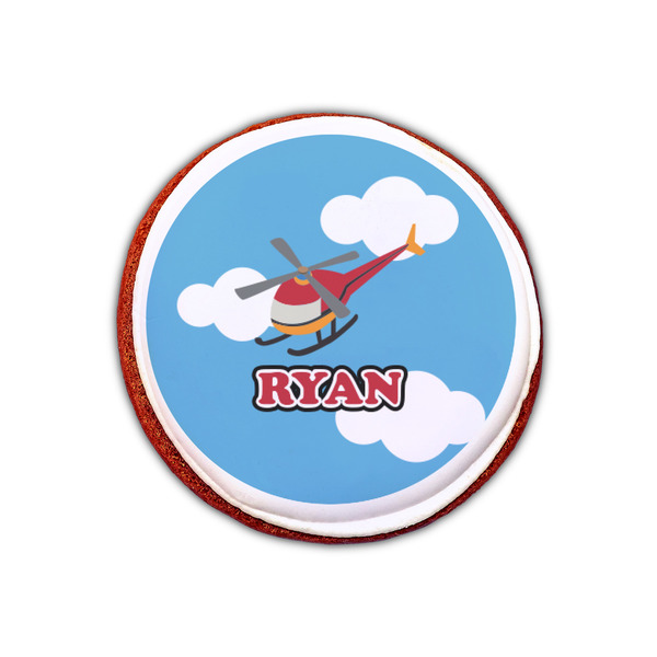Helicopter Printed Icing Circle - XSmall - On Cookie