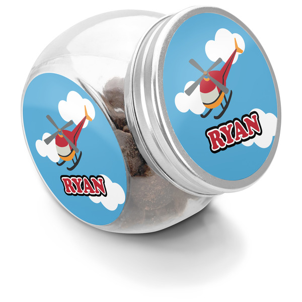 Custom Helicopter Puppy Treat Jar (Personalized)