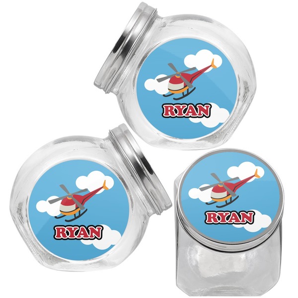 Helicopter Puppy Treat Jar - Top Left Right