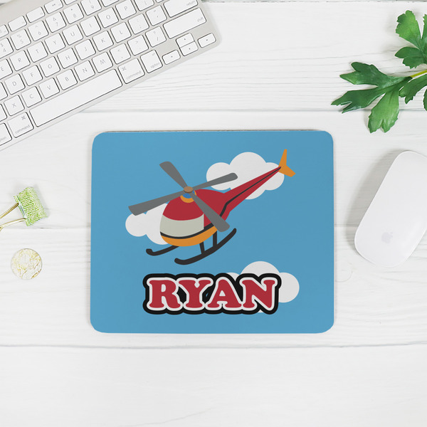 Helicopter Rectangular Mouse Pad - LIFESTYLE 2