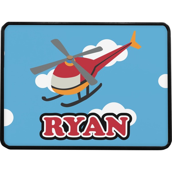 Helicopter Rectangular Trailer Hitch Cover (Personalized)