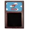 Helicopter Red Mahogany Sticky Note Holder - Flat