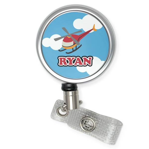 Custom Helicopter Retractable Badge Reel (Personalized)