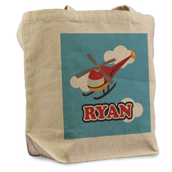 Helicopter Reusable Cotton Grocery Bag (Personalized)