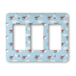 Helicopter Rocker Style Light Switch Cover - Three Switch