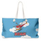 Helicopter Large Rope Tote Bag - Front View