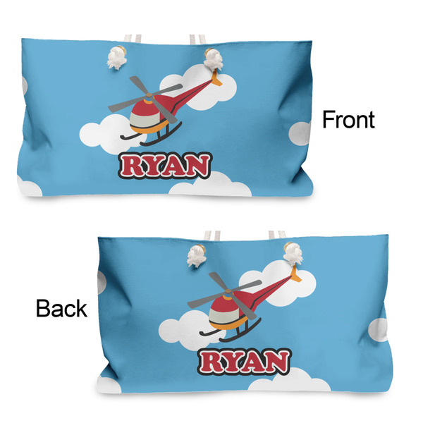 Helicopter Large Rope Tote - From & Back View