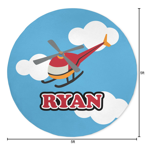Helicopter Round Area Rug - Size