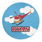 Helicopter 5' Round Indoor Area Rug (Personalized)