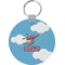 Helicopter Round Plastic Keychain (Personalized)