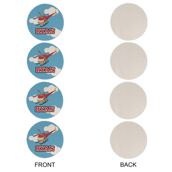 Helicopter Round Linen Placemats - APPROVAL Set of 4 (single sided)