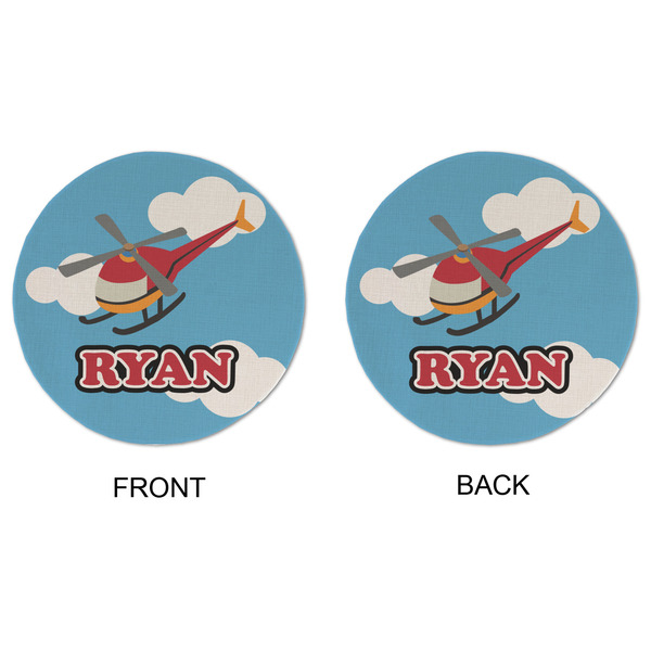 Helicopter Round Linen Placemats - APPROVAL (double sided)