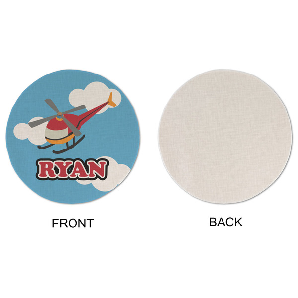 Helicopter Round Linen Placemats - APPROVAL (single sided)