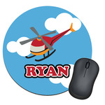 Helicopter Round Mouse Pad (Personalized)