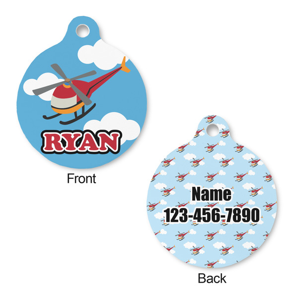 Helicopter Round Pet ID Tag - Large - Approval