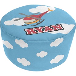 Helicopter Round Pouf Ottoman (Personalized)