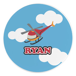 Helicopter Round Stone Trivet (Personalized)