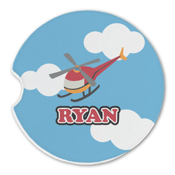 Helicopter Sandstone Car Coaster - Single (Personalized)