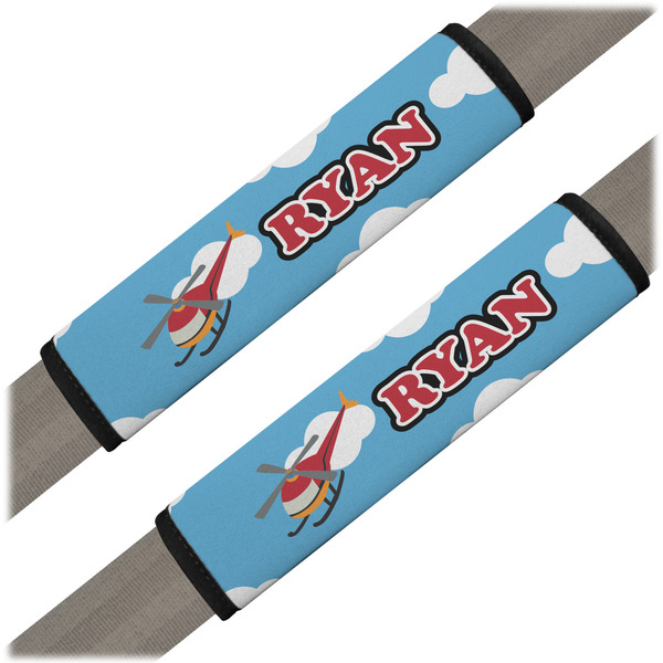 Custom Helicopter Seat Belt Covers (Set of 2) (Personalized)