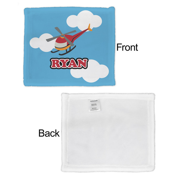 Helicopter Security Blanket - Front & White Back View