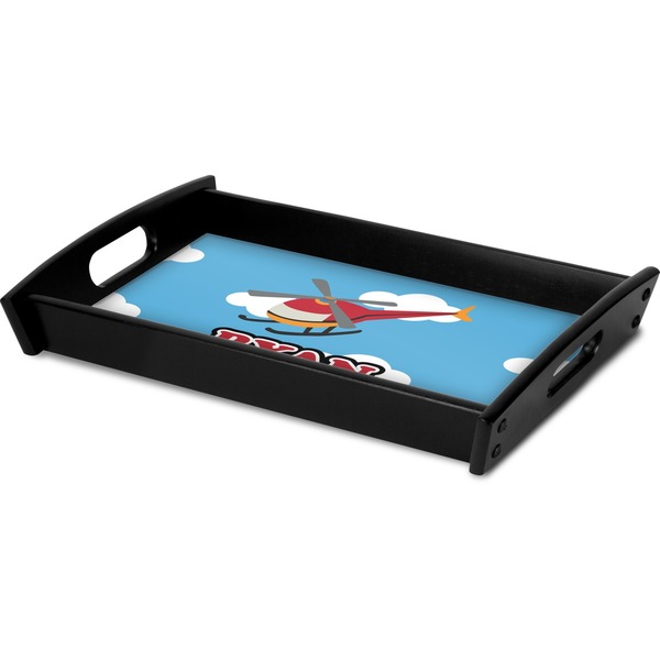 Helicopter Serving Tray Black - Corner