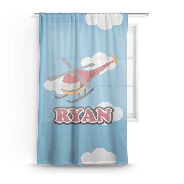 Custom Helicopter Sheer Curtain - 50"x84" (Personalized)