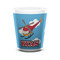 Helicopter Ceramic Shot Glass - 1.5 oz - White - Set of 4 (Personalized)