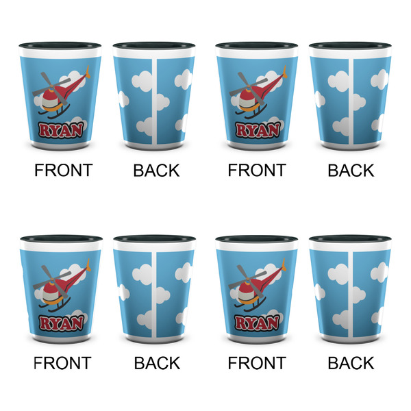 Helicopter Shot Glassess - Two Tone - Set of 4 - APPROVAL