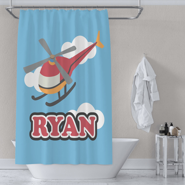 Helicopter Shower Curtain Lifestyle