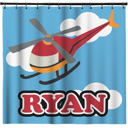 Helicopter Shower Curtain - Custom Size (Personalized)
