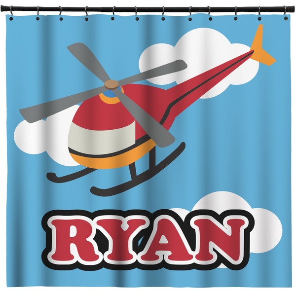 Custom Helicopter Shower Curtain - Custom Size (Personalized)