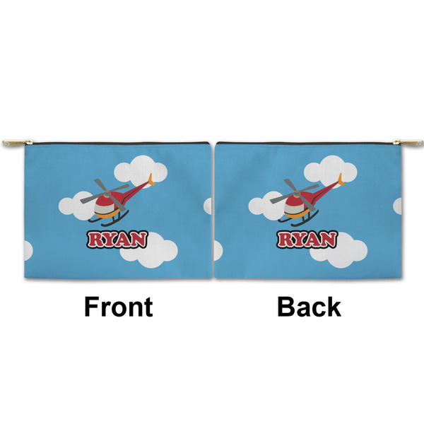 Helicopter Small Zipper Pouch Approval (Front and Back)