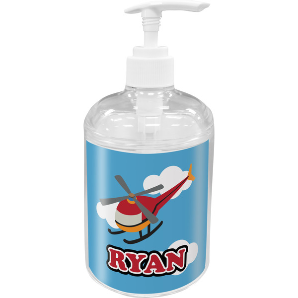 Custom Helicopter Acrylic Soap & Lotion Bottle (Personalized)