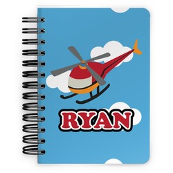 Helicopter Spiral Notebook - 5x7 w/ Name or Text