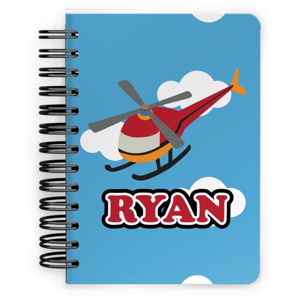 Custom Helicopter Spiral Notebook - 5x7 w/ Name or Text