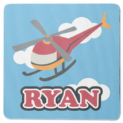 Helicopter Square Rubber Backed Coaster (Personalized)