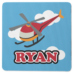Helicopter Square Rubber Backed Coaster (Personalized)