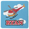 Helicopter Square Rubber Backed Coaster (Personalized)