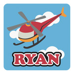 Helicopter Square Decal - Small (Personalized)