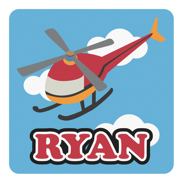 Custom Helicopter Square Decal - Small (Personalized)