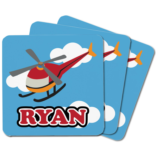 Helicopter Square Fridge Magnet - MAIN