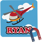 Helicopter Square Fridge Magnet (Personalized)
