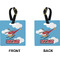 Helicopter Square Luggage Tag (Front + Back)