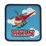 Helicopter Iron On Square Patch w/ Name or Text