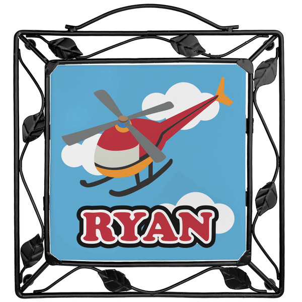 Custom Helicopter Square Trivet (Personalized)