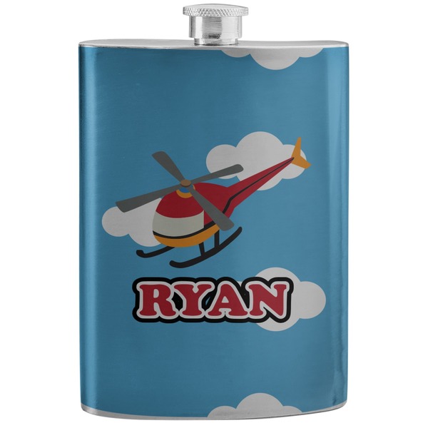 Custom Helicopter Stainless Steel Flask (Personalized)