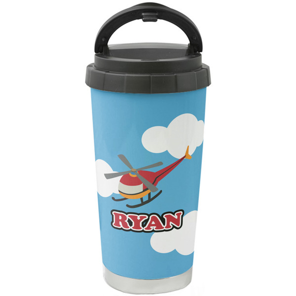 Custom Helicopter Stainless Steel Coffee Tumbler (Personalized)