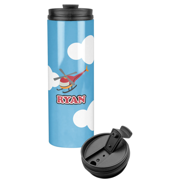 Custom Helicopter Stainless Steel Skinny Tumbler (Personalized)